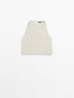 Crochet top offers at 499 Dhs in Massimo Dutti