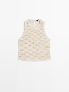 Crochet halter top offers at 199 Dhs in Massimo Dutti