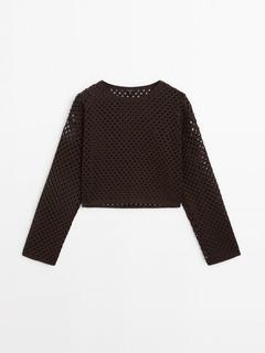 Long sleeve crochet sweater offers at 369 Dhs in Massimo Dutti