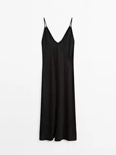 Flared midi slip dress offers at 699 Dhs in Massimo Dutti