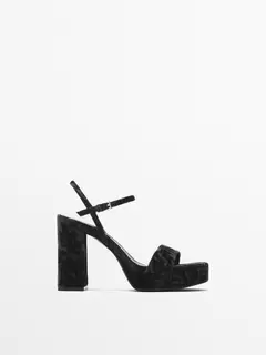 VELVET PLATFORM SANDALS - STUDIO offers at 899 Dhs in Massimo Dutti