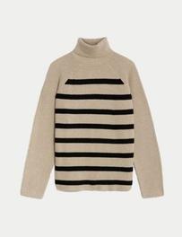 Soft Touch Striped Roll Neck Jumper offers at 159 Dhs in Marks & Spencer