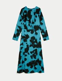 Satin Printed Midaxi Waisted Dress offers at 449 Dhs in Marks & Spencer