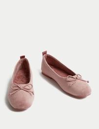 Bow Faux Fur Lined Ballerina Slippers offers at 99 Dhs in Marks & Spencer