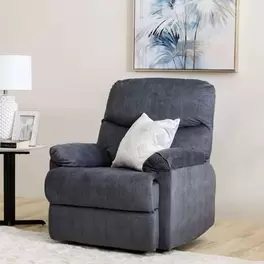 Baltimore 1 Seater Fabric Motion Recliner - Navy offers at 669 Dhs in Danube Home