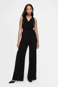 Recycled Velvet V-Neck Jumpsuit offers at 199 Dhs in Gap