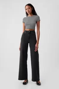 High Rise Stride Wide-Leg Jeans offers at 169 Dhs in Gap