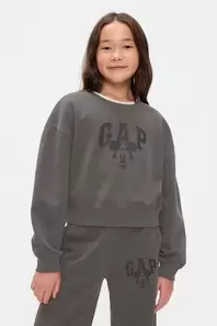 Gap × Disney Kids Vintage Soft Mickey Mouse Logo Cropped Sweatshirt offers at 139 Dhs in Gap