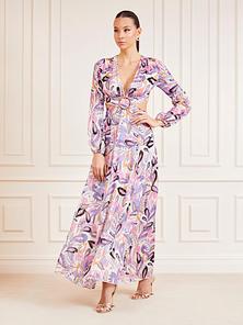 Marciano paisley lurex print long dress offers at 325 Dhs in Guess