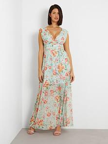 Floral print long dress offers at 84 Dhs in Guess