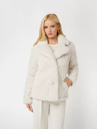 Faux fur jacket offers at 215 Dhs in Guess