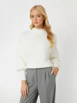 Crew neck fuzzy yarn sweater offers at 85 Dhs in Guess