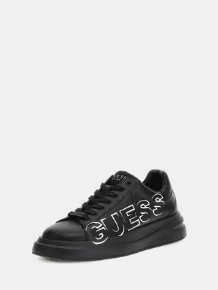 Elba Leather-Blend Sneaker offers at 110 Dhs in Guess