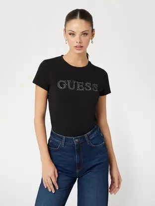 Rhinestones logo t-shirt offers at 25 Dhs in Guess