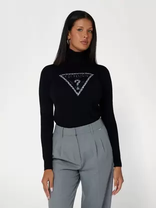 Rhinestones triangle logo sweater offers at 37,5 Dhs in Guess