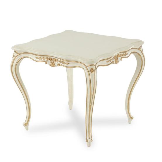 Rosy Wooden End Table - White & Gold offers at 647 Dhs in Homes R Us
