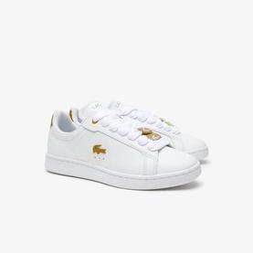 Women's Lacoste Carnaby Pro Leather Metallic Detailing Trainers offers at 298,12 Dhs in Lacoste